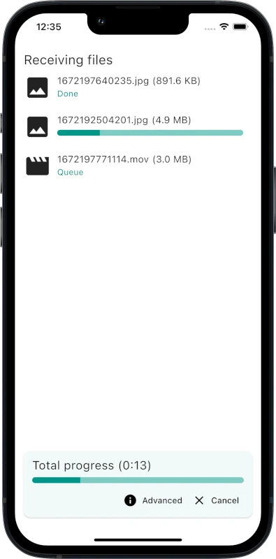 LocalSend 手机端界面