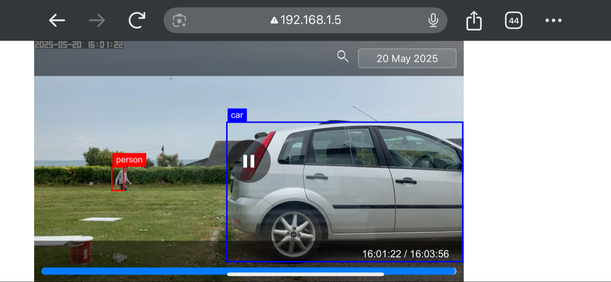 clearcam 浏览器端事件回放界面