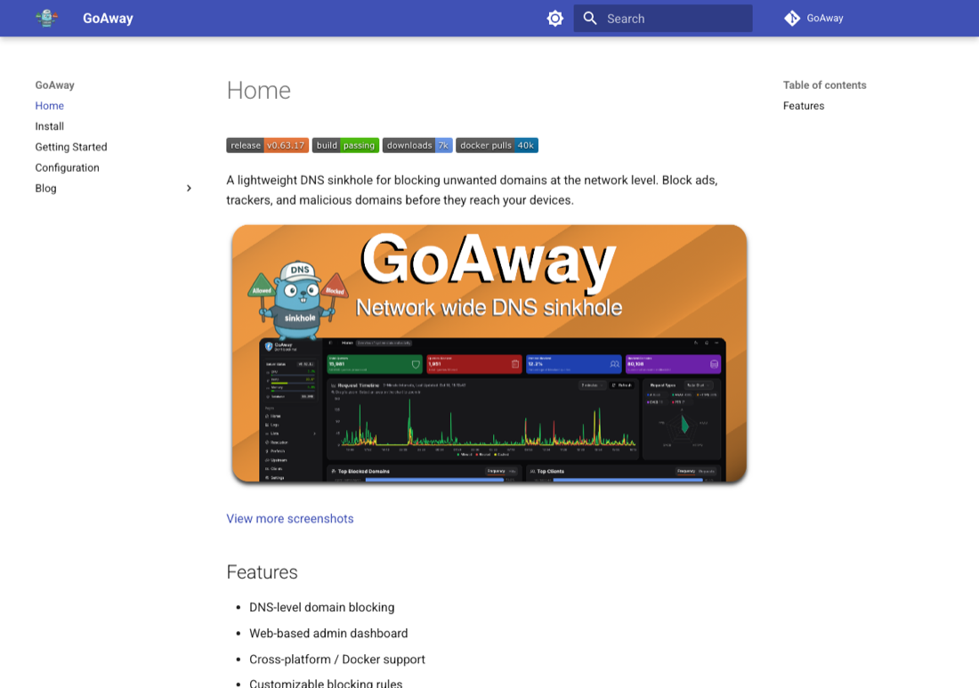 GoAway site