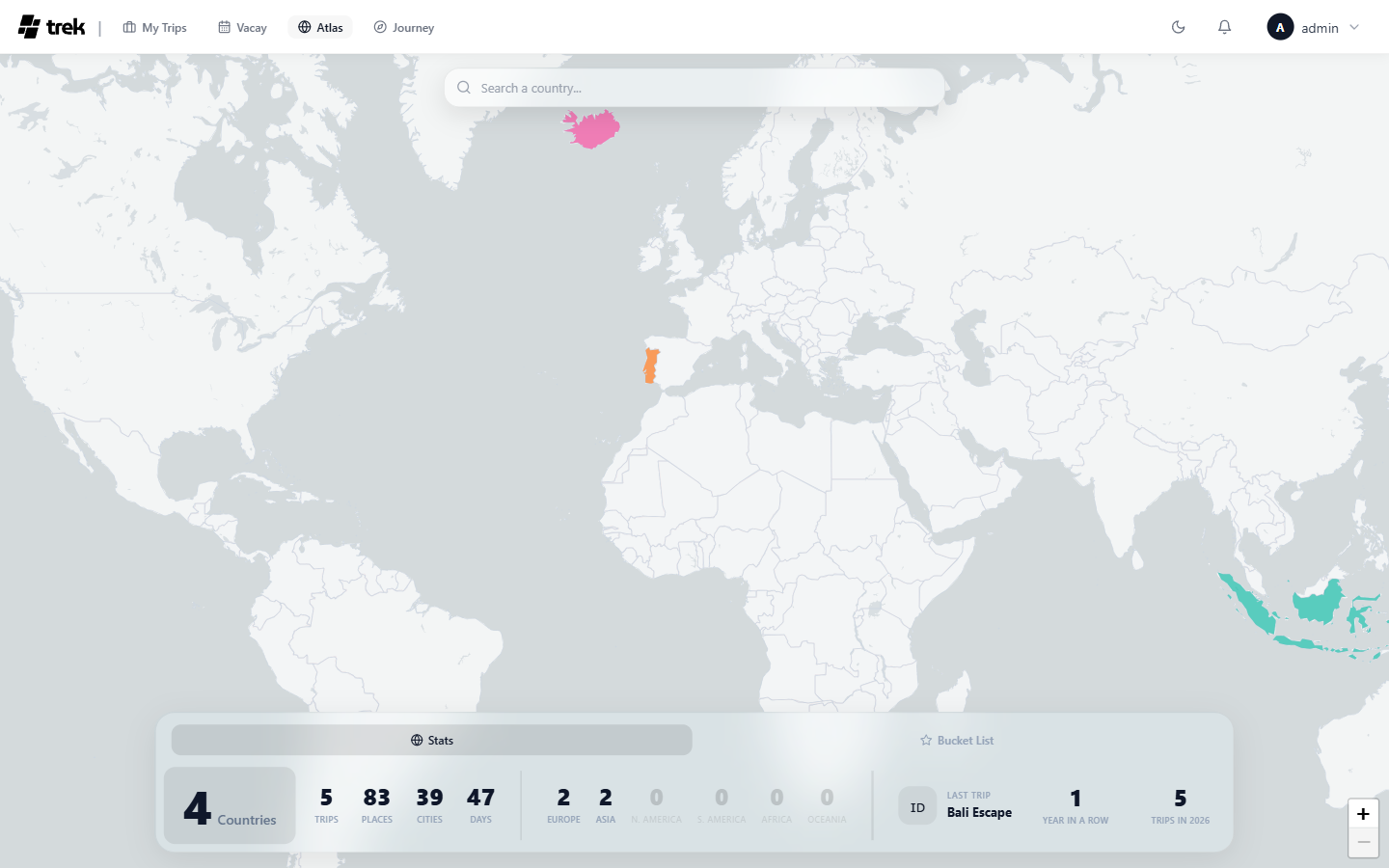 TREK Atlas 世界地图